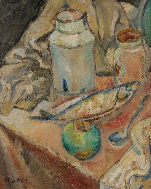 Mela MUTER (1876-1967)
Nature morte
Huile sur toile.
Signée en bas à gauche.
(Rentoilée, restaurations).
46 x 33 cm

Provenance : 
Hôtel des ventes, Monte-Carlo, Monaco, 13 septembre 2013, n°56.