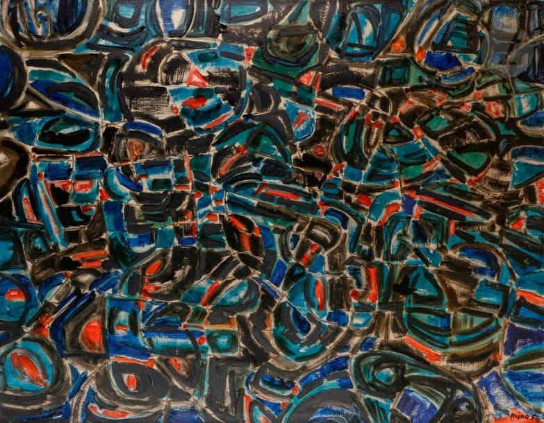 Ladislas KIJNO (1921-2012)
L’Orchestre, 1956
Huile sur toile.
Signée et datée en bas à droite.
(Petite restauration).
114 x 146 cm

Un certificat d’authenticité, à la charge de l’acquéreur, pourra être demandé au Comité Kijno.