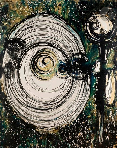 Claude VISEUX (1927-2008)
Le Dégoiseur, 1957
Huile et vernis copal sur toile.
Signée et datée en haut à droite.
Titrée et datée au dos.
162 x 130 cm

Exposition : 
- Galerie Edmond Carabin, Bruxelles, décembre 1957 (Avec Fontana, Pomodoro, Corneille, Bertini).
- XIIIe Salon de Mai, Paris, 1957.

L’œuvre est référencée dans les archives Claude Viseux sous le numéro PH195700219. 
Nous remercions Monsieur François Viseux pour les informations qu’il nous a transmises.