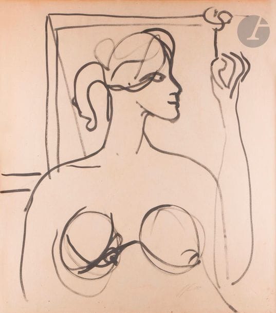 Roman OPALKA [franco-polonais] (1931-2011)
Halszka, 1954
Encre sur papier.
Signée et datée en bas à droite.
100 x 89 cm

Bibliographie :
Katalog wczesnych prac, Roman Opalka, Fundacja Roman Opalka, reproduit p. 12, n° 22.
Cette oeuvre sera incluse dans le catalogue raisonné en cours de préparation par Michel Baudson.
