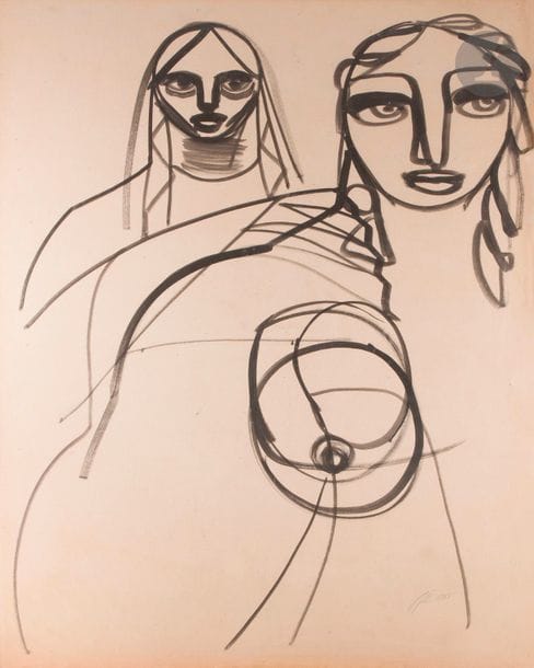 Roman OPALKA [franco-polonais] (1931-2011)
Étude de dessin, 1953
Encre sur papier.
Signée et datée en bas à droite.
124 x 99 cm

Bibliographie :
Katalog wczesnych prac, Roman Opalka, Fundacja Roman Opalka, reproduit p. 13, n° 27.

Cette oeuvre sera incluse dans le catalogue raisonné en cours de préparation par Michel Baudson.