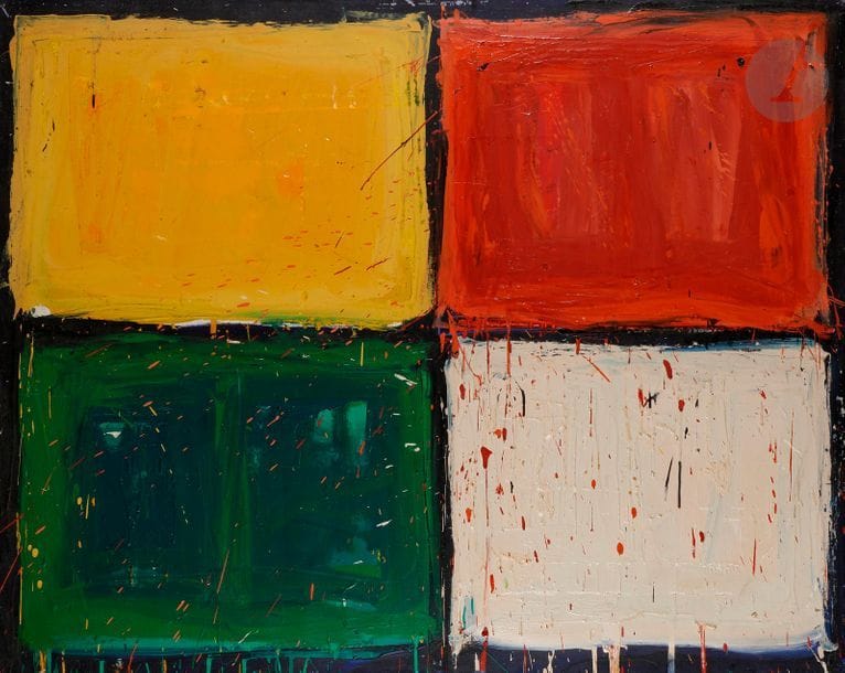 David BUDD [américain] (1926-1991)
Reno, 1960
Huile sur toile.
Signée, datée et titrée au dos.
130 x 162 cm

Provenance : 
- Galerie Stadler, Paris.
- Collection Michel Tapié.

Expositions : 
- Strutture et Stile, Galleria Civica d’Arte Moderna, Turin (étiquette au dos). 
- International Center of Aesthetic Research, Turin (étiquette au dos).

Bibliographie : 
Luigi Moretti - Michel Tapié - Friedrich Bayl, Musée-Manifeste - Structures et styles autres, Turin, Edizione d’Arte Fratelli Pozzo, reproduit en couleur.