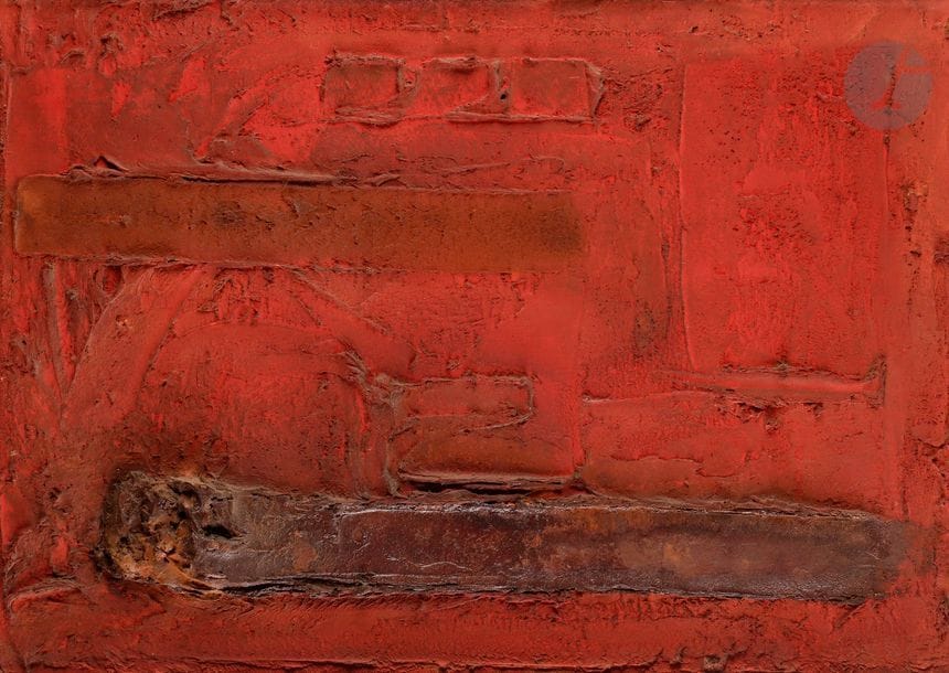 Franco ASSETTO [italien] (1911-1994)
Rosso XI, 1958
Huile sur toile.
Signée, datée et titrée au dos.
50 x 70 cm

Provenance : 
Collection Michel Tapié.