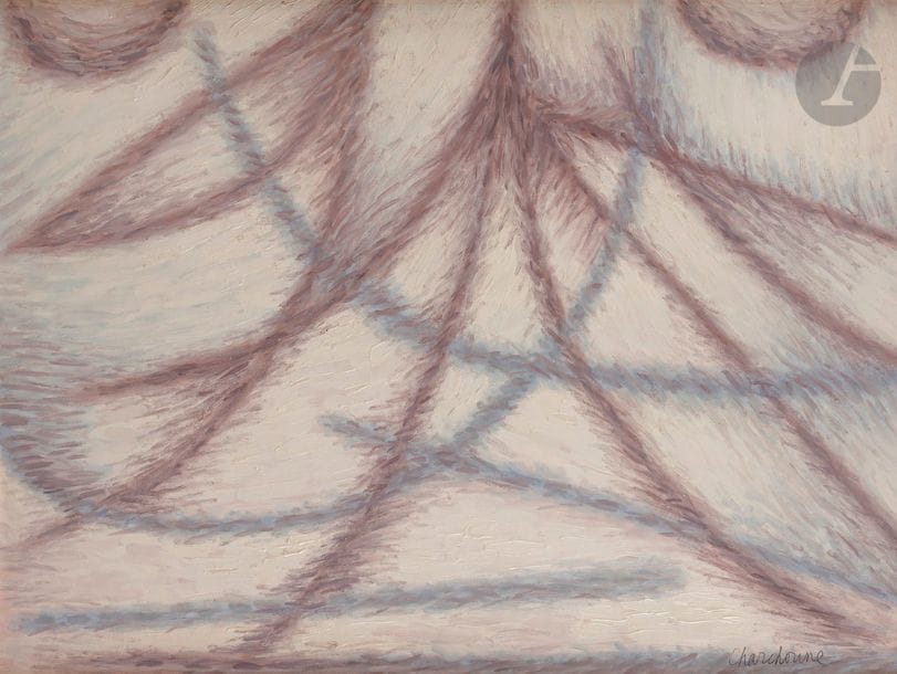 Serge CHARCHOUNE [russe] (1888-1975)
Harmonie, 1948
Huile sur papier contrecollé sur toile.
Signée en bas à droite.
50 x 65 cm

Provenance : 
Galerie Raymond Creuze, Paris.

Exposition : 
Charchoune, Musée National d’Art Moderne, Paris, reproduit p. 47 au catalogue (étiquette au dos).

Bibliographie : 
- Raymond Creuze, Serge Charchoune, Tome II, Paris, 1976, n° 551, reproduit p. 136.
- Pierre Guénégan, Serge Charchoune, 1888-1975 : catalogue raisonné, Tome 3, 1931-1950, Paris, 2009, reproduit p. 301, n° 1948/010.