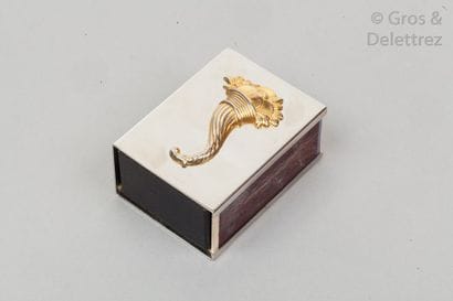 HERMES Paris
Silver plated metal matchbox...