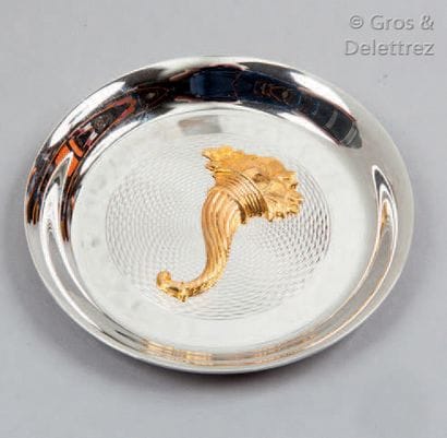 HERMES Paris
Silvered metal cup partially...