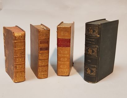 [Almanachs] Lot de 4 almanachs reliés :

-Almanach...