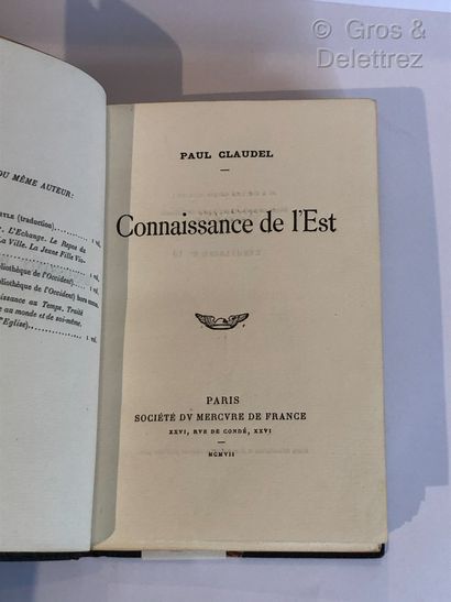 Paul CLAUDEL.

Connaissance de l'Est.

Paris,...