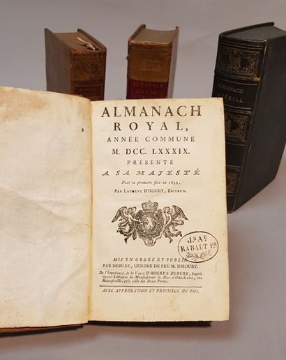 [Almanachs] Lot de 4 almanachs reliés :

-Almanach...