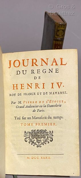 Pierre de L'ETOILE, 

Journal du règne de...