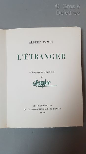 [SADEQUAIN] Albert CAMUS.

L'Etranger.

Paris,...