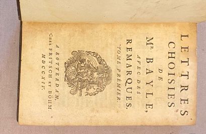 BAYLE Pierre. Lettres choisies de Mr. Bayle,...