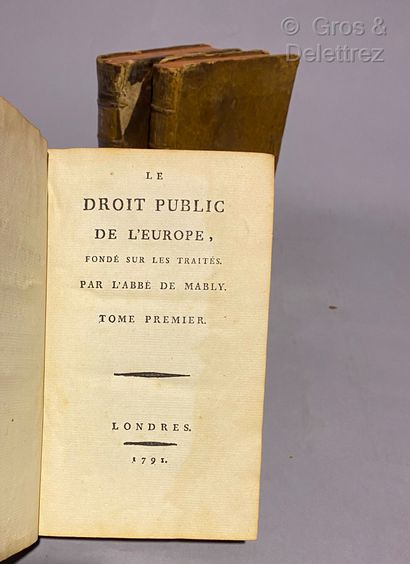 de MABLY.

Le droit public de l'Europe fondé...
