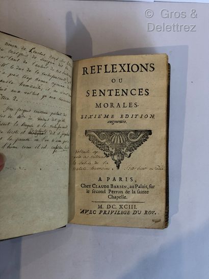 [LA ROCHEFOUCAULD].

Réflexions ou Sentences...