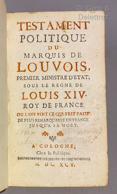 [LOUVOIS]

Testament politique du Marquis...