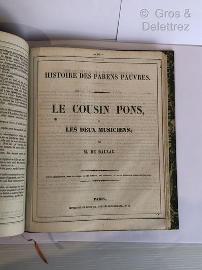 Honoré de BALZAC.

Histoire des Parens pauvres....