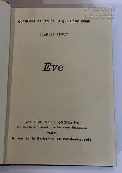 Charles PEGUY.

Eve.

Paris, Cahier de la...