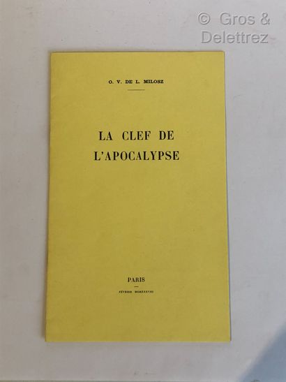 O.V. de L. MILOSZ.

La Clef de l'Apocalypse.

Paris,1938,...