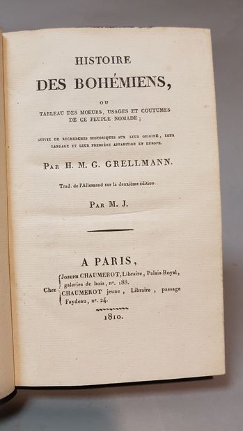 GRELLMANN (H.M.G.).

Histoire des Bohémiens,...