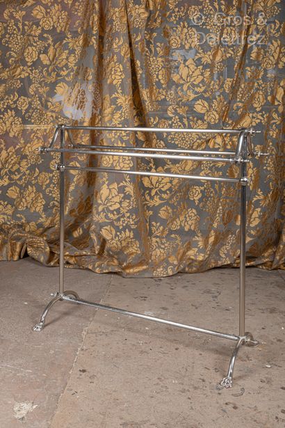 Chromed metal towel rack with 4 supports,...