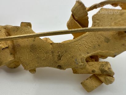 A. JOLY, French work 
Brutalist brooch in...