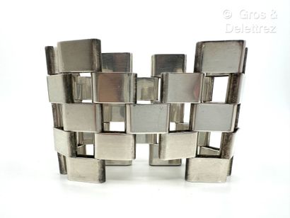 Work from the 1970s
Large silver-plated metal...