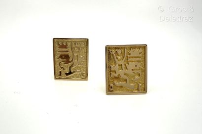 Oswaldo GUAYASAMIN (1919-1999)
Pair of cufflinks...