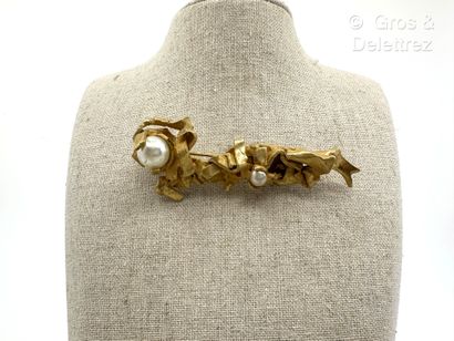 A. JOLY, French work 
Brutalist brooch in...