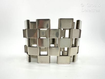 Work from the 1970s
Large silver-plated metal...