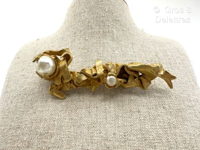 A. JOLY, French work 
Brutalist brooch in...