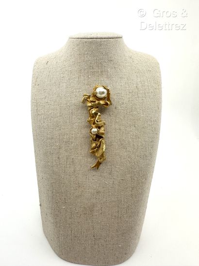 A. JOLY, French work 
Brutalist brooch in...