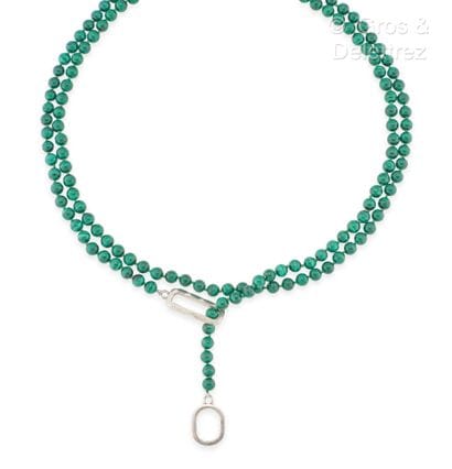 Marc DELOCHE
Long necklace with a row of...