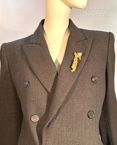 A. JOLY, French work 
Brutalist brooch in...