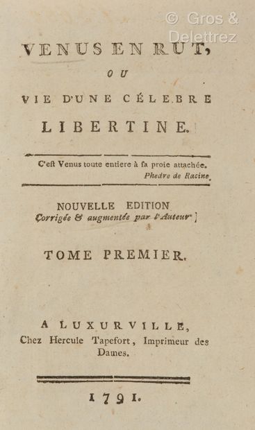VENUS EN RUT, or Life of a famous libertine....