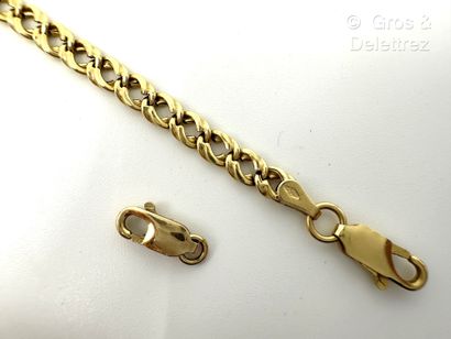 Bracelet en or jaune 750 millièmes à double...