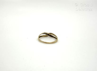 Bague croisée en or jaune 750 millièmes,...
