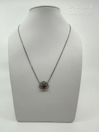 Travail français
Collier en or gris 750 millièmes...