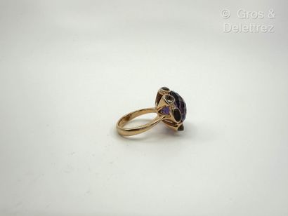 Bague de cocktail en or rose 750 millièmes...
