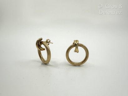 Paire de boucles d’oreilles en or jaune 585...
