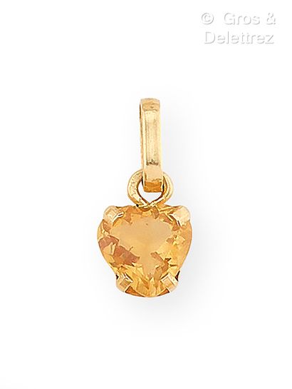 Pendentif « Cœur » en or jaune 750 millièmes...