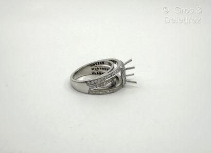 WASKOLL
Monture de bague bandeau en or gris...