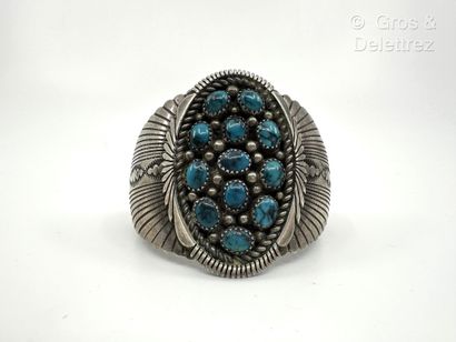 Travail amérindien
Bracelet manchette ouvert...