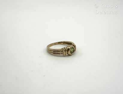 Bague godronnée en or jaune 375 millièmes...