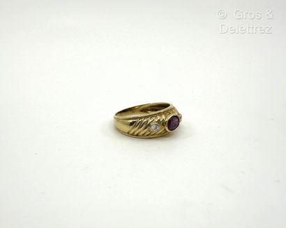 Travail français
Bague jonc godronnée en...