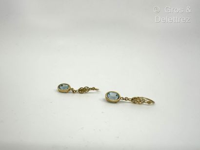 Paire de boucles d’oreilles en or jaune 750...
