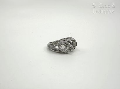 Travail français
Monture de bague dôme en...