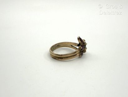 Bague « Fleur » en or rose 585 millièmes,...