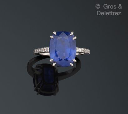 Travail français
Bague en or gris 750 millièmes...