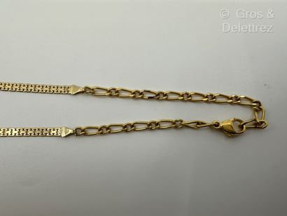 Collier en or jaune 375 millièmes à chaîne...