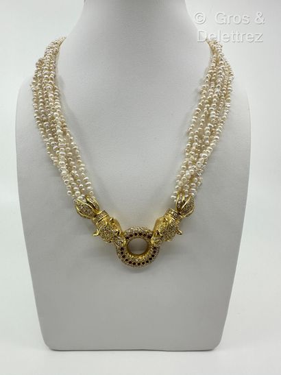 Travail italien
Collier « Têtes de panthères...